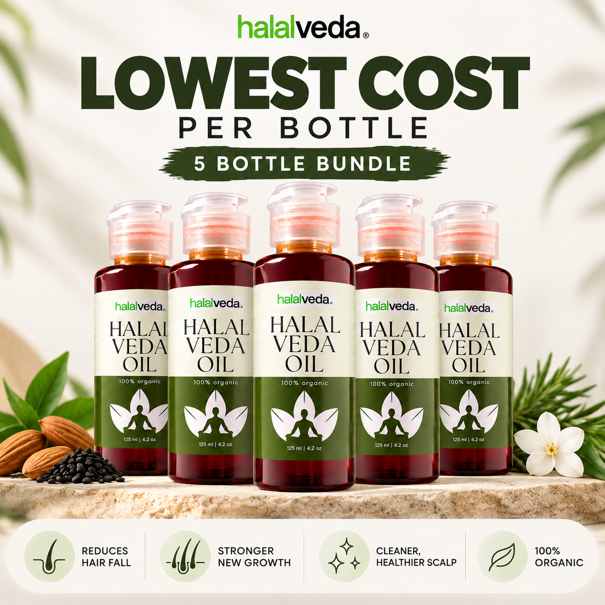 Halal Veda Oil (5-Bottles Bundle)