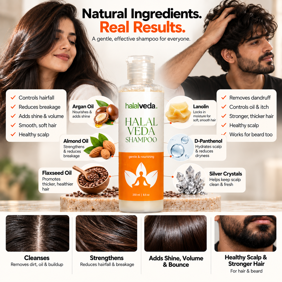 Halal Veda Gentle & Nourishing Shampoo